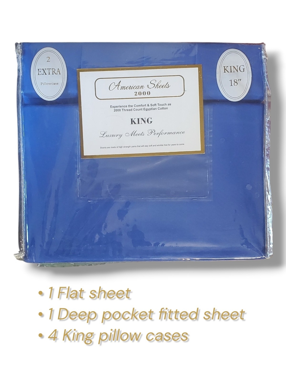 American Bed Cotton Sheets Deep Pocket King Set - Picture 3 of 7